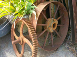 Antique Cast Iron Mill Wheels